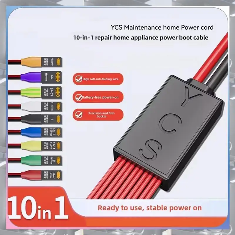 Hot Selling-YCS D01 Charging Boot Detection Line Foriphone 6 To16 Pro Max Battery Clip Motherboard Test Boot Cable Tool,YCS D01