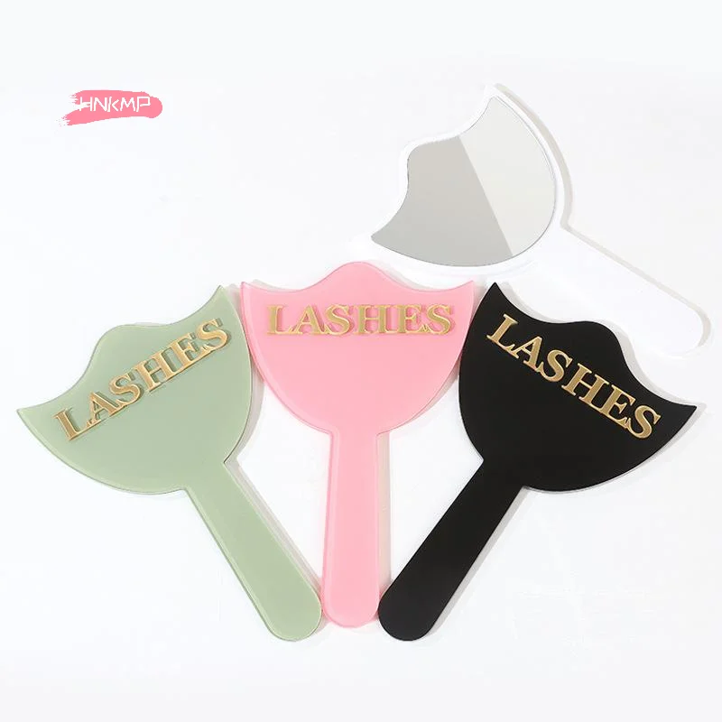 Professioneller Wimpernverlängerungsspiegel mit Griff für präzises Wimpern, Make-up, Salon, Dekor, Wimperntechniker, Foto-Requisite