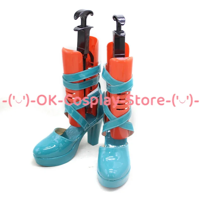 Kaiou Michiru Cosplay Shoes Neptune Cosplay Prop PU Leather Shoes Halloween Carnival Boots Custom Made