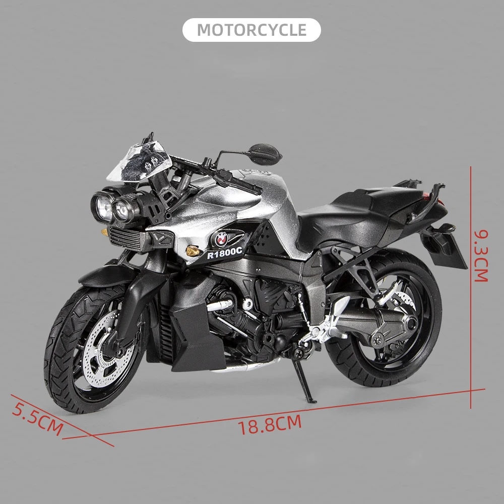 1/12 R1800C Alloy Die Cast Motorcycle Model Toy Vehicle Collection Autobike Shork-Absorber Off Road Autocycle Toys Car