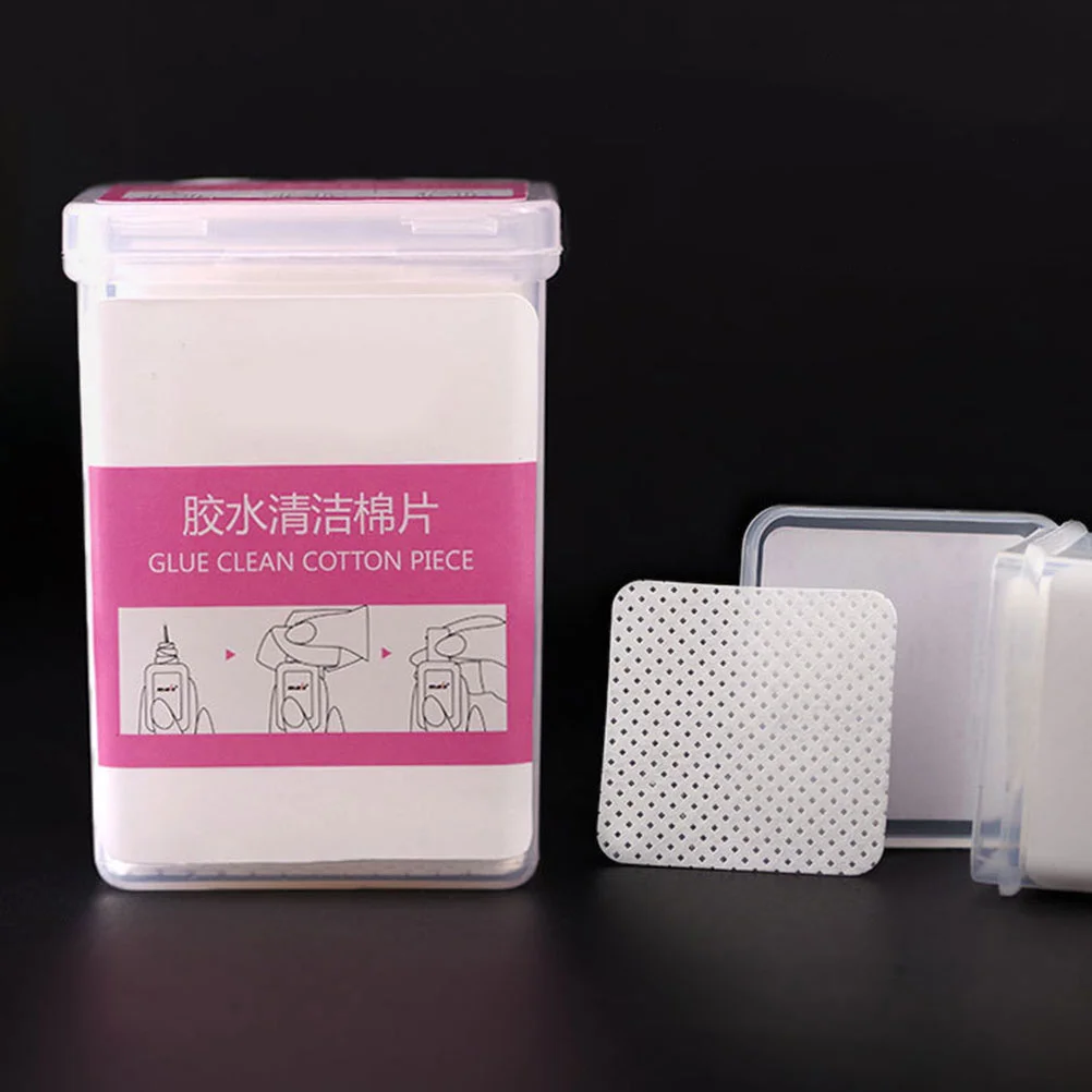 Lash Glue Cleaning Pads Non-Woven Wipes For Eyelash Extension Removal Makeup Nail Art Tool Travel Essential Glue Residue