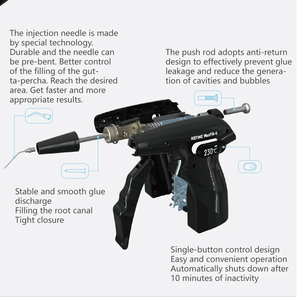 Dental Obturation System Root Canal Gutta Percha Filling Gun Rapid Heating Dental Gutta-percha Cutter Endodontic Tool