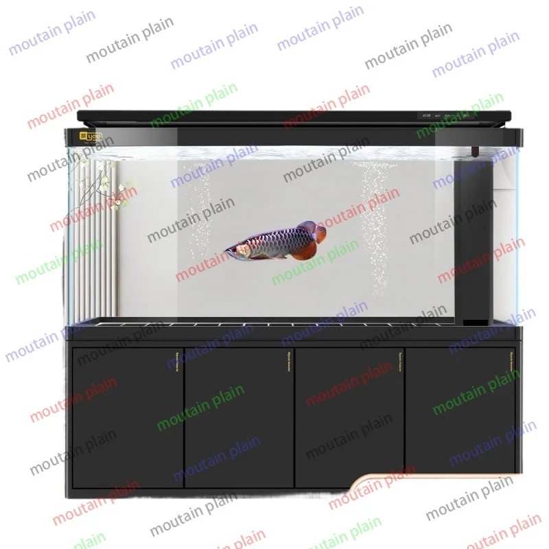 Medium and Large Fish Tank Widened Arowana Large Aquarium Bottom Filter Glass Living Room Large Aquarium