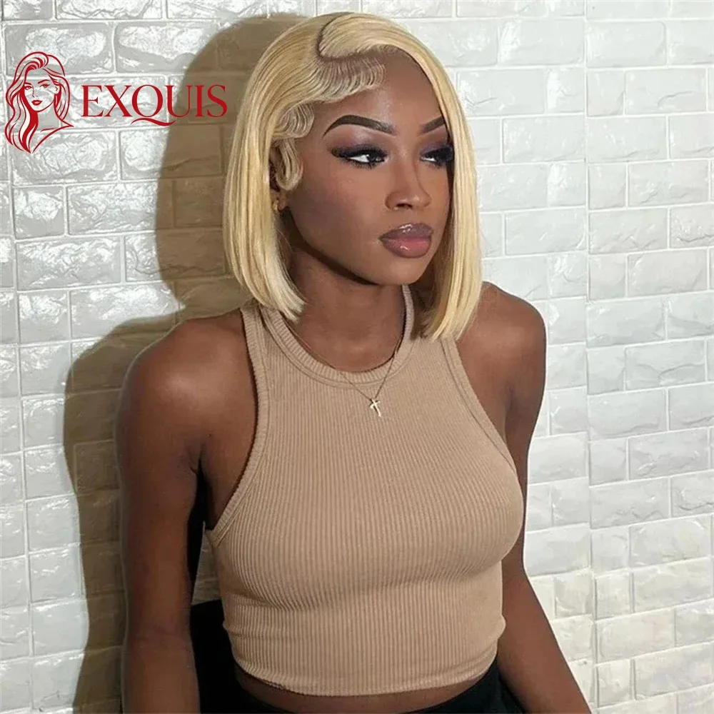 613-honey-blonde-bobstraight-13x4-lace-front-human-hair-wigs-10-inch-brazilian-virgin-remy-wear-and-go-wig-for-summer-party