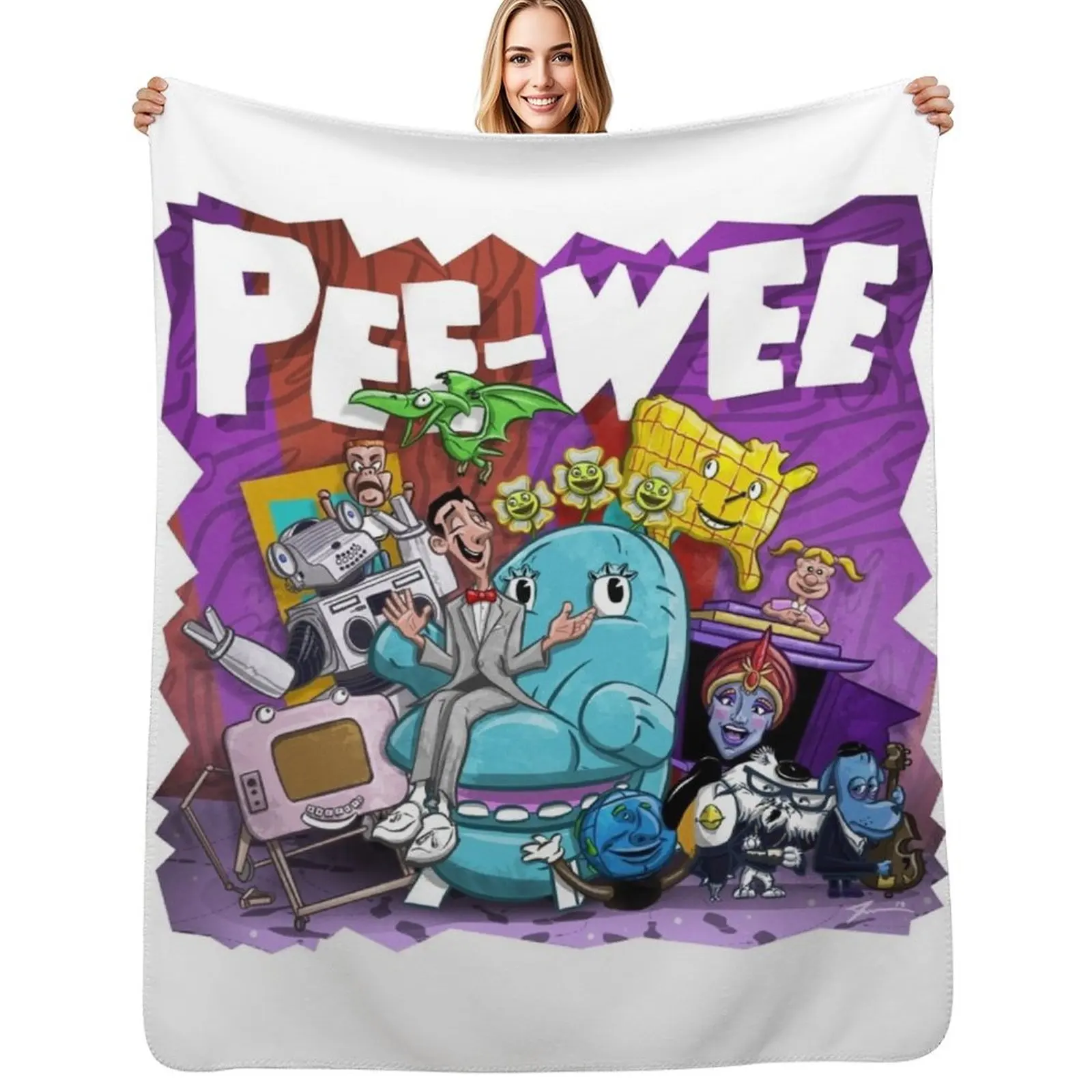 Pee Wee Throw Blanket Vintage Hairy Beach Designers Thin Decoratives Blankets