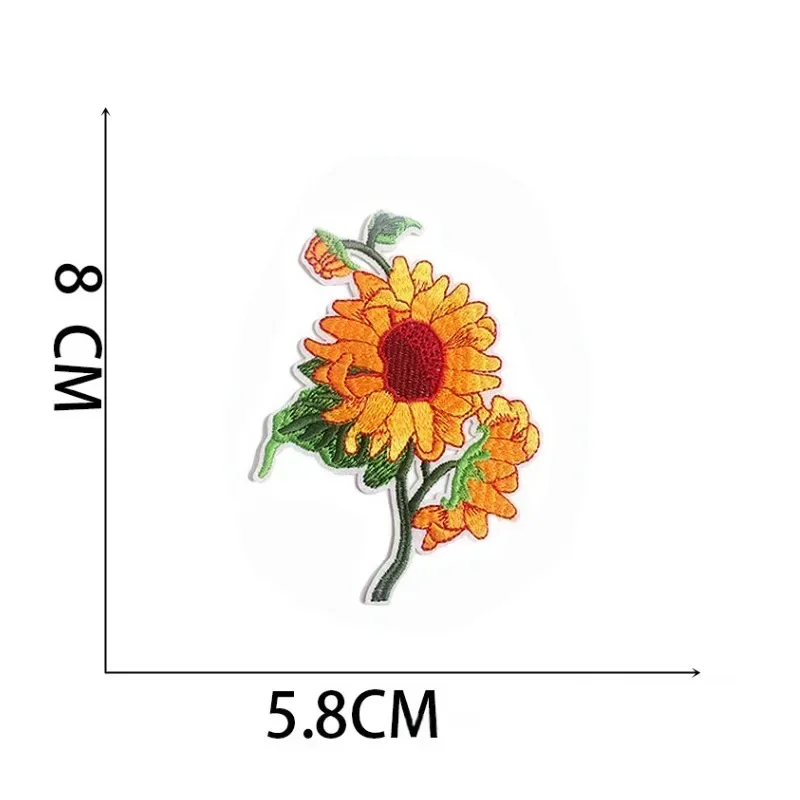 Sunflower Bird Embroidery Patch Applique DIY Sewing Decoration Repair Jeans Hat Bag Clothes Ornament