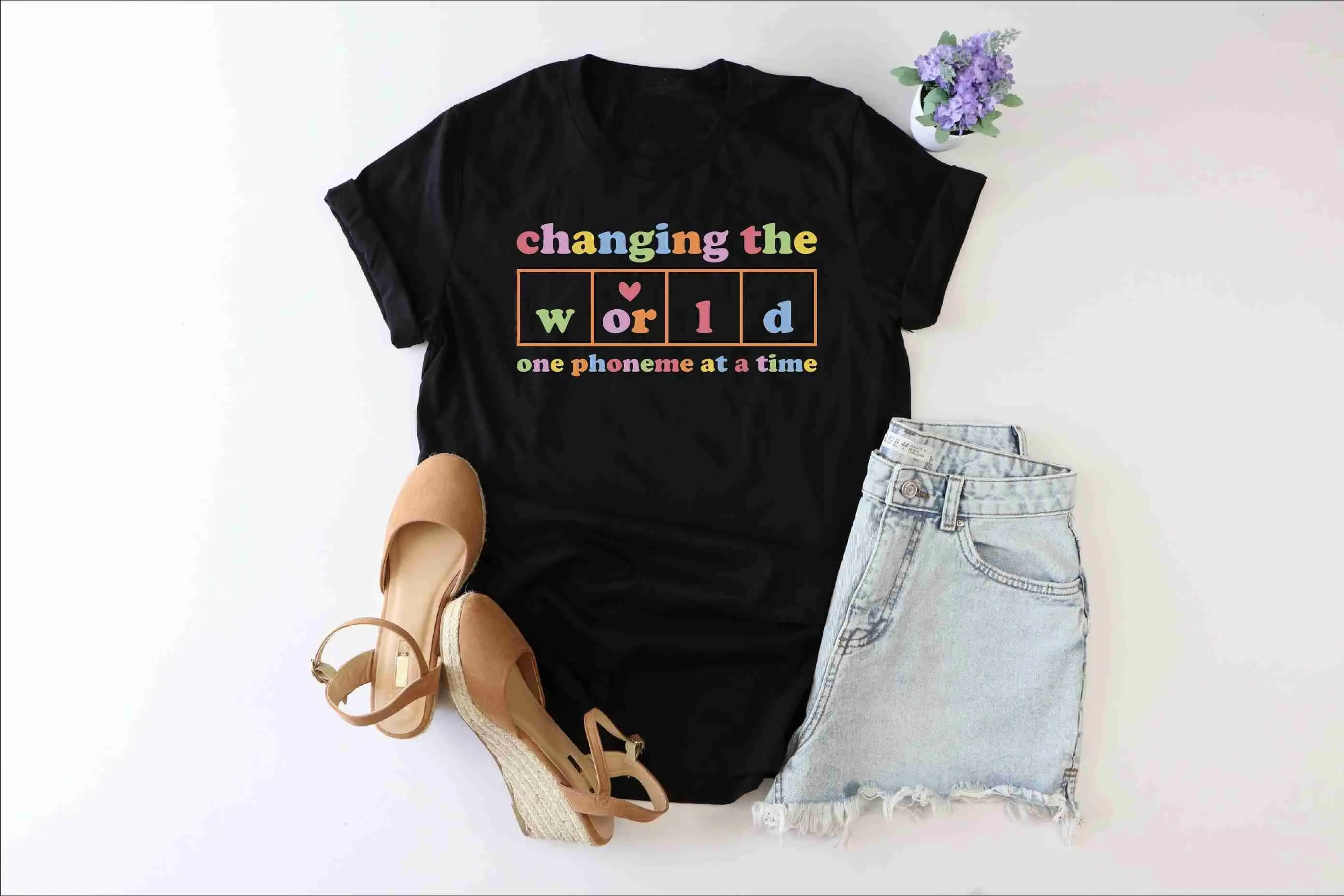 Changing The World One Phoneme At A Time T Shirt Science Of Reading Dyslexia Teacher Kindergarten