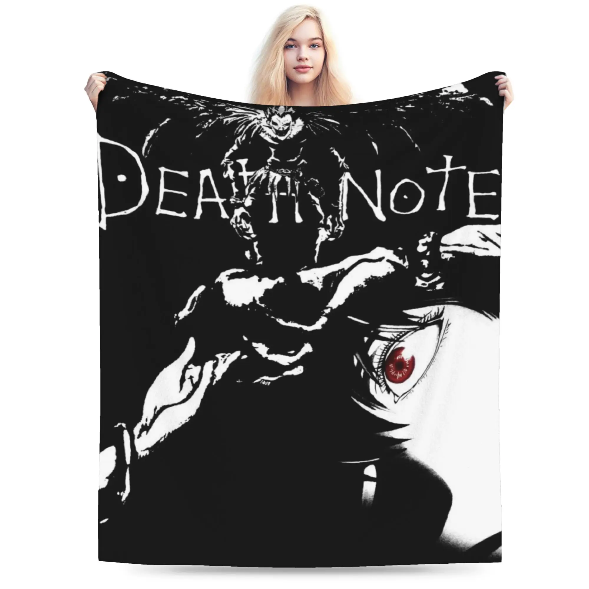deaths notes anime catoon Blanket Fleece  Relax Super Soft Throw Blanket for Home Bedspreads