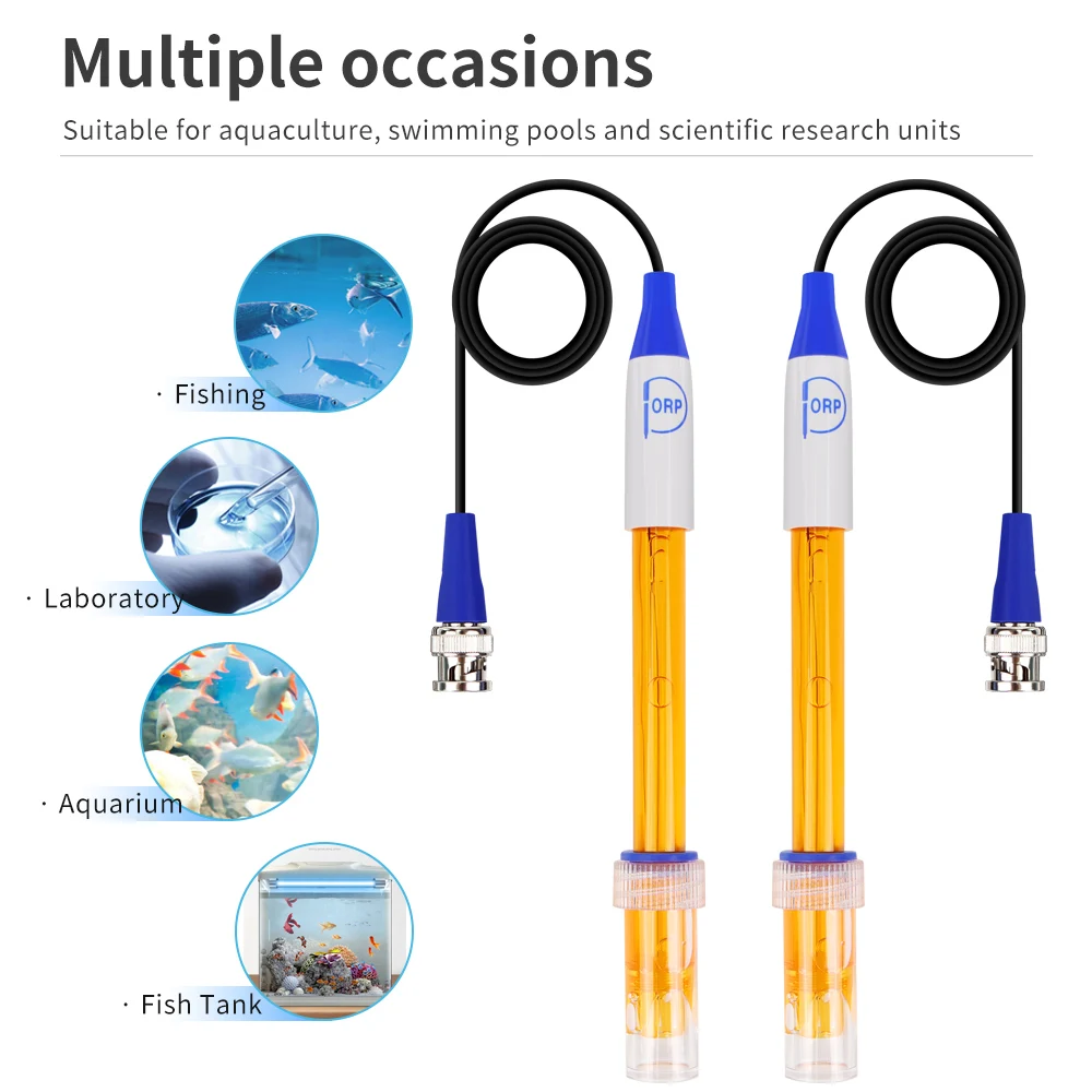 PH ORP Replacement Probe Aquarium Hydroponic Laboratory PH Meter Electrode Oxidation-Reduction Potential Test BNC Q9 Connector