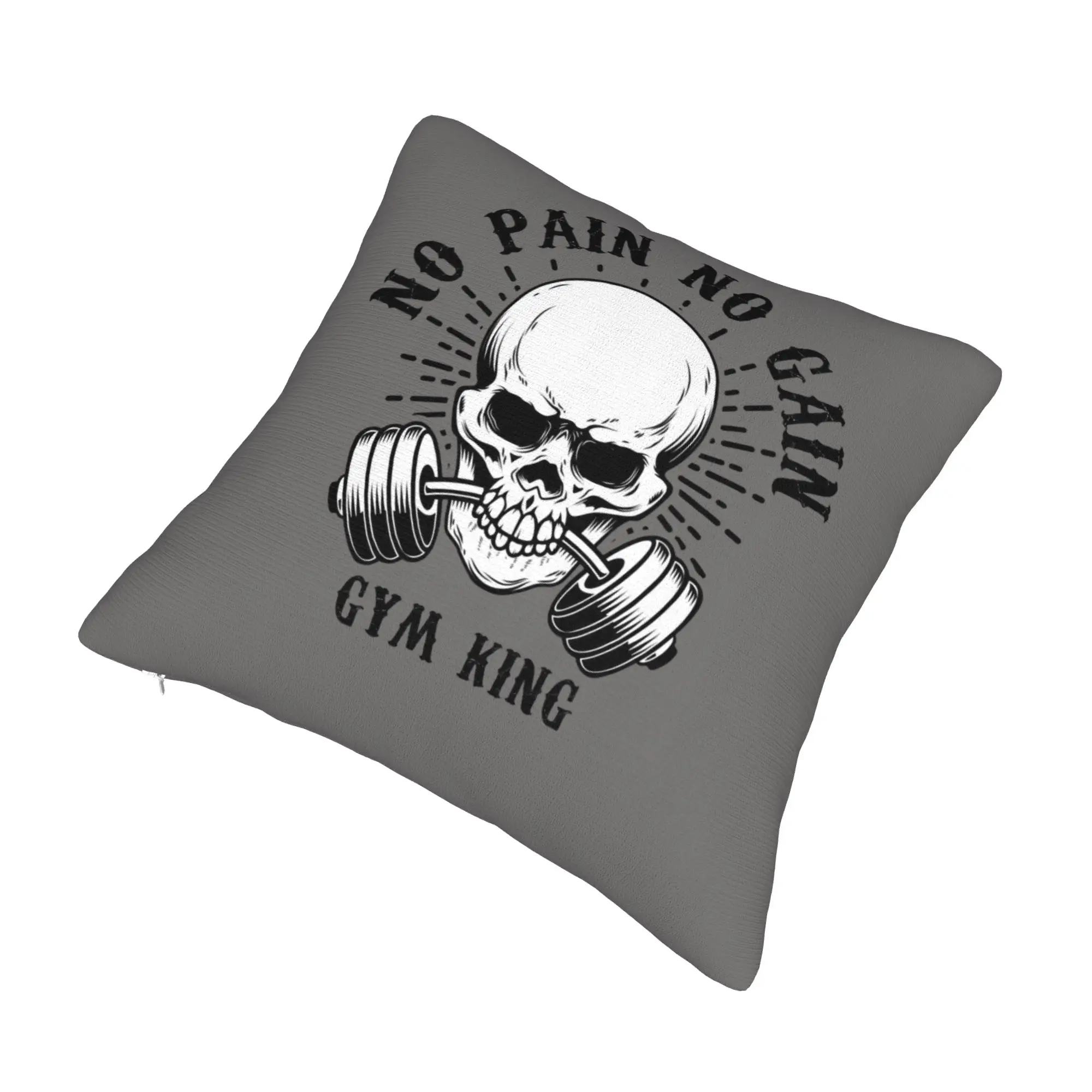No Pain No Gain Cushion Covers Bodybuilding Fitness Gym Soft Luxury Pillows Home Decoration