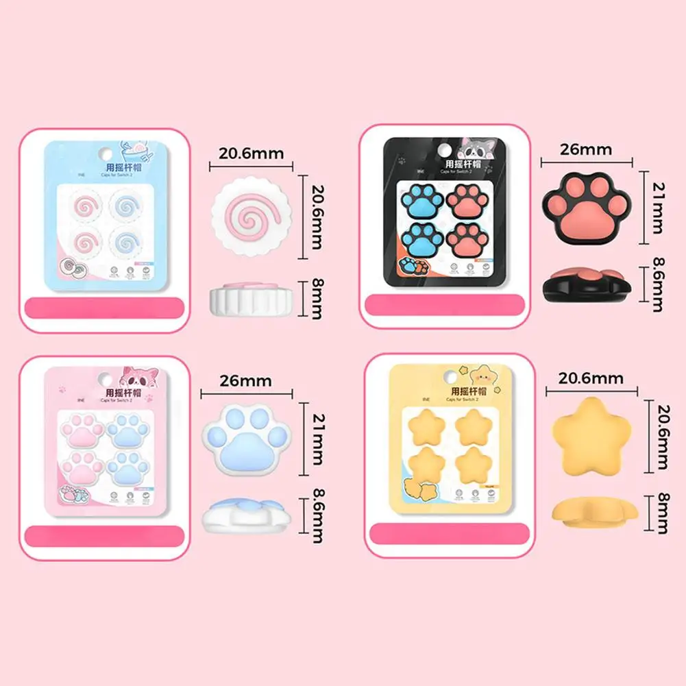 Silicone Cap For NS2 Mushroom Head Protective Cap For Switch 2 Joystick Silicone Cap Game Replacement Accessories