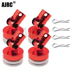 Uds Invisible magnético de Metal para coche teledirigido, pasador de 4 soporte del poste del cuerpo con Clips R para 1:10 RC Axial SCX10 HSP Tamiya Redcat