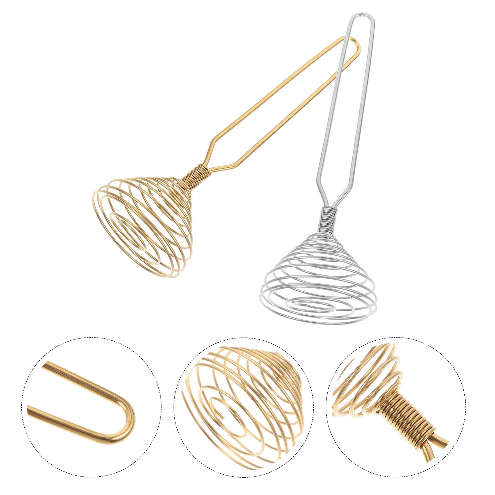 

2Pcs Stainless Steel Manual Egg Whisk Press Style Blender for Effortless Whisking Kitchen Essentials Egg Whisk