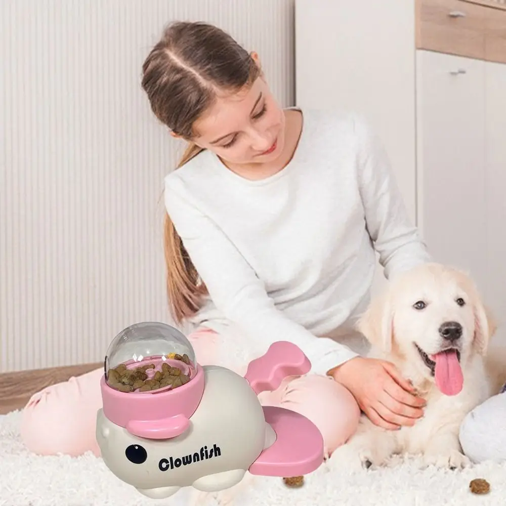 

Cartoon Fish Design Dog Automatic Feeder Interactive Anti-slip Pet Feeder Toys Intelligent Large Capacity Dog Slow Feeder