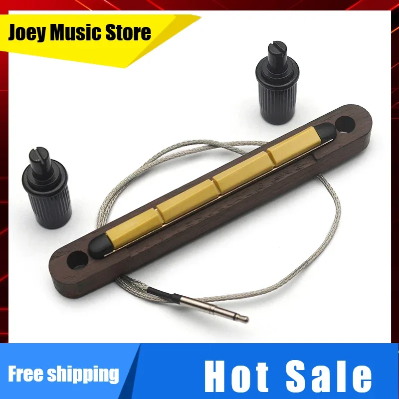 

Мост из палисандра для U-баса 110x13 мм с винтами регулировки высоты, слот для седла 84x6,5 мм, натуральный цвет