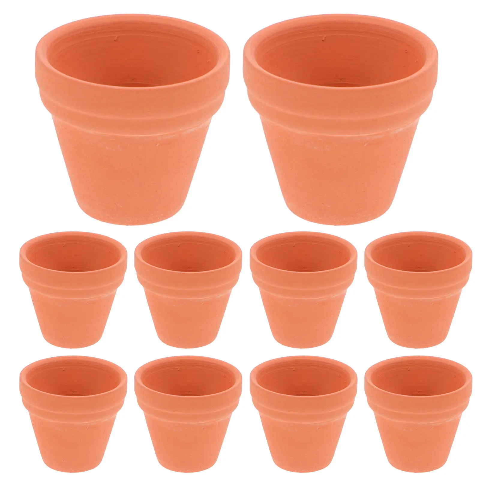 10Pcs 3.5x3.5cm Small Succulent Pots Terracotta Clay Planters Drainage Holes Versatile for Nursery Crafts Home Office Decor Baby