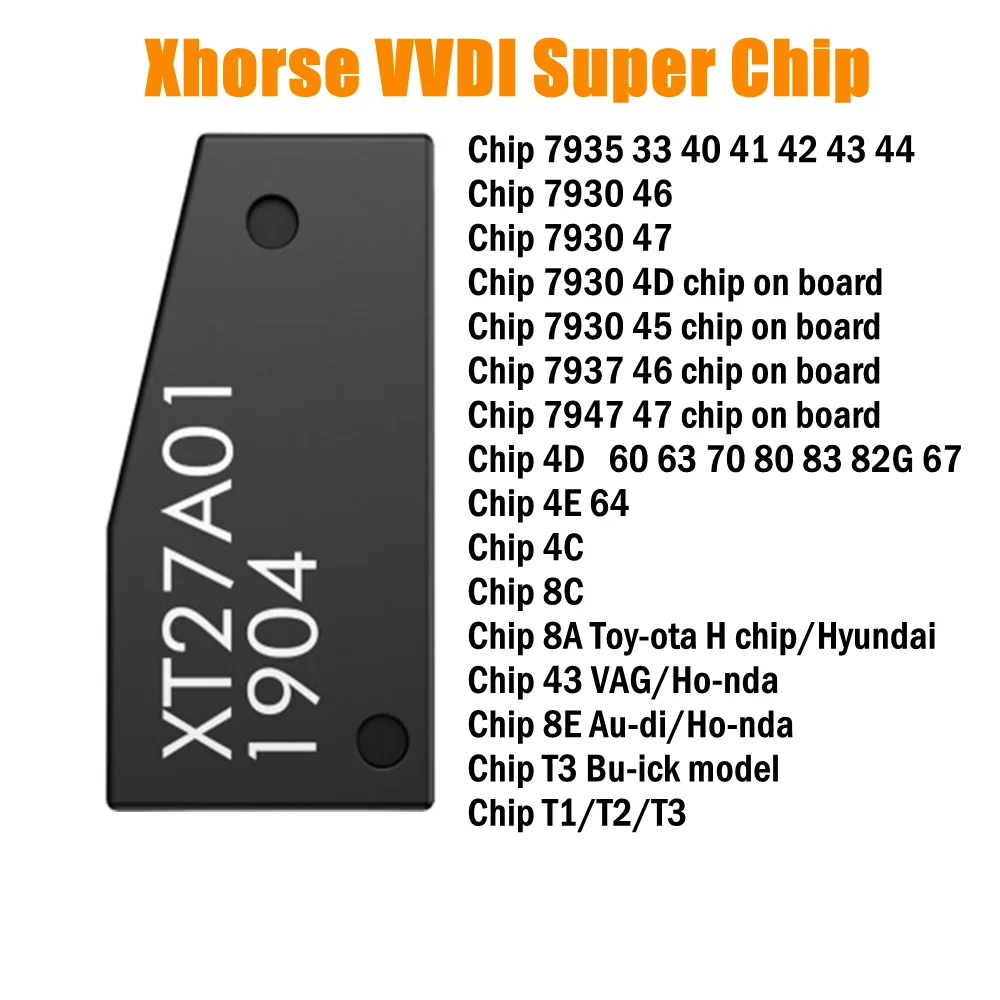 

VVDI XT27 Super Chip XT27A Clone Chip for 4C/4D/4E/43/45/46/47/48/T1/T3/8A/8C/8E/7935 for VVDI2 VVDI Max Pro/VVDI Mini Key Tool