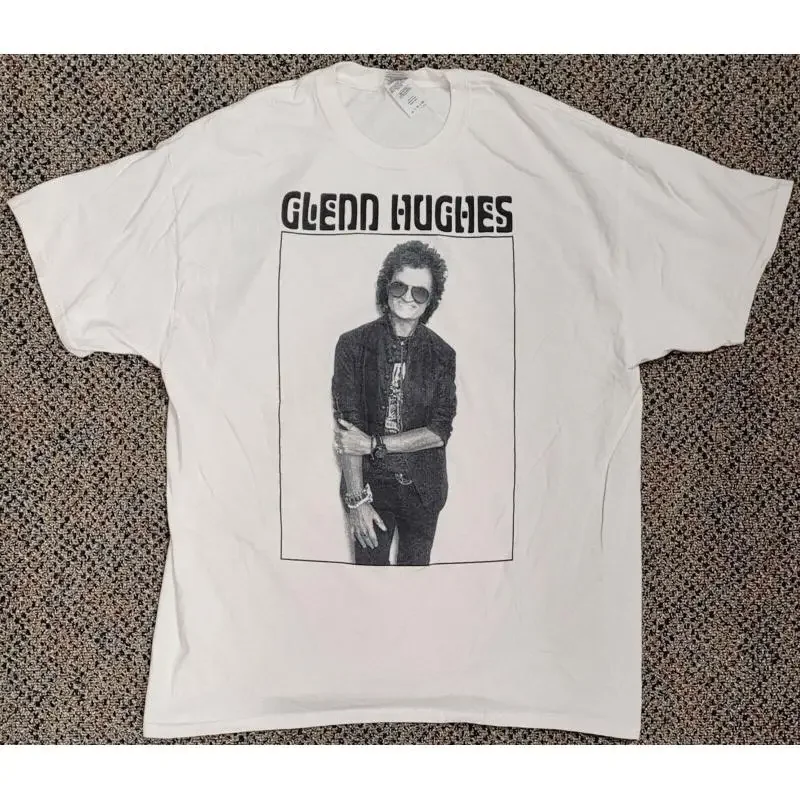 1 side Glenn Hughes Concert Deep Purple T Shirt White S 5XL 1J0148