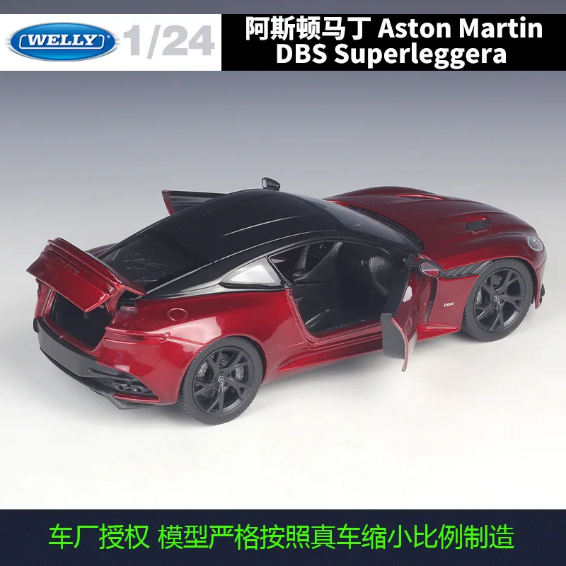 Welly 1:24 Aston Martin DBS Superleggera Alloy Car Model Diecasts & Toy Vehicles Collect Gifts Non-remote Control Type B156