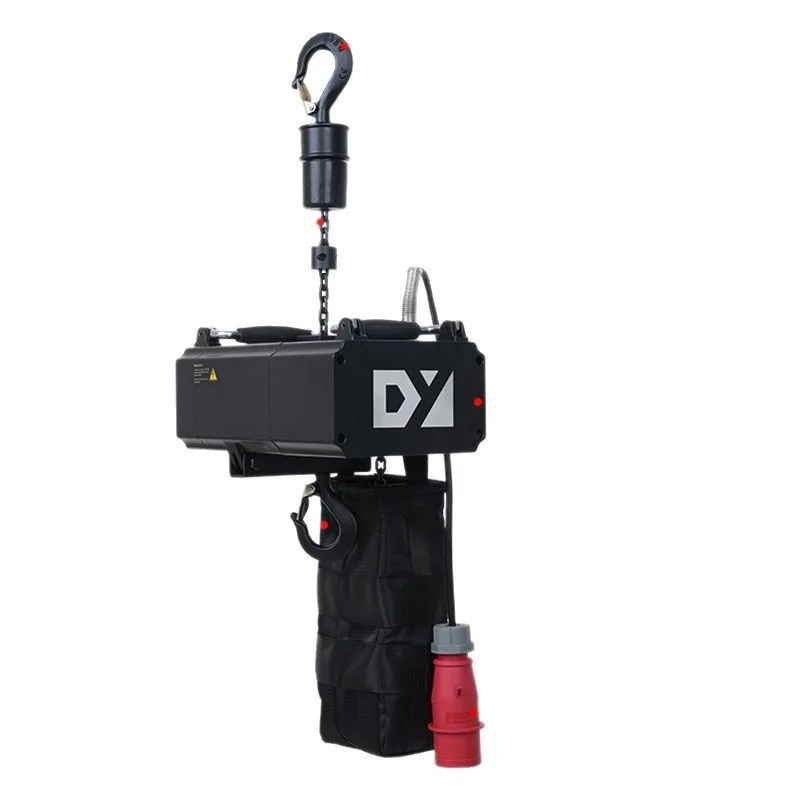 Equipamento de entretenimento de guindaste de palco de corrente, sistema de freio duplo, elevador elétrico para equipamento de iluminação de teatro de concerto