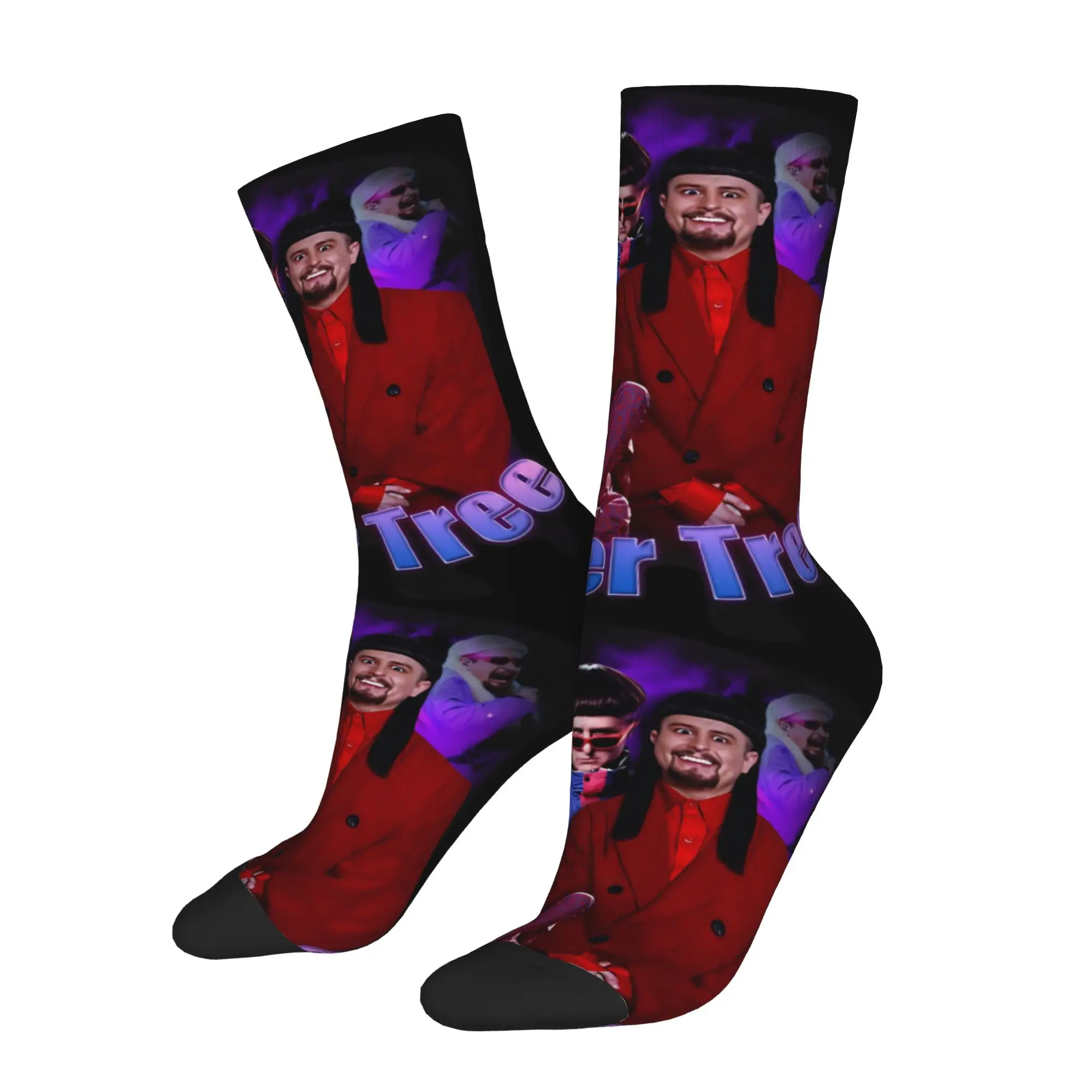 Autumn Winter Crazy Design Men's Women's Oliver Tree American Rapper Socks  Breathable Crew Socks