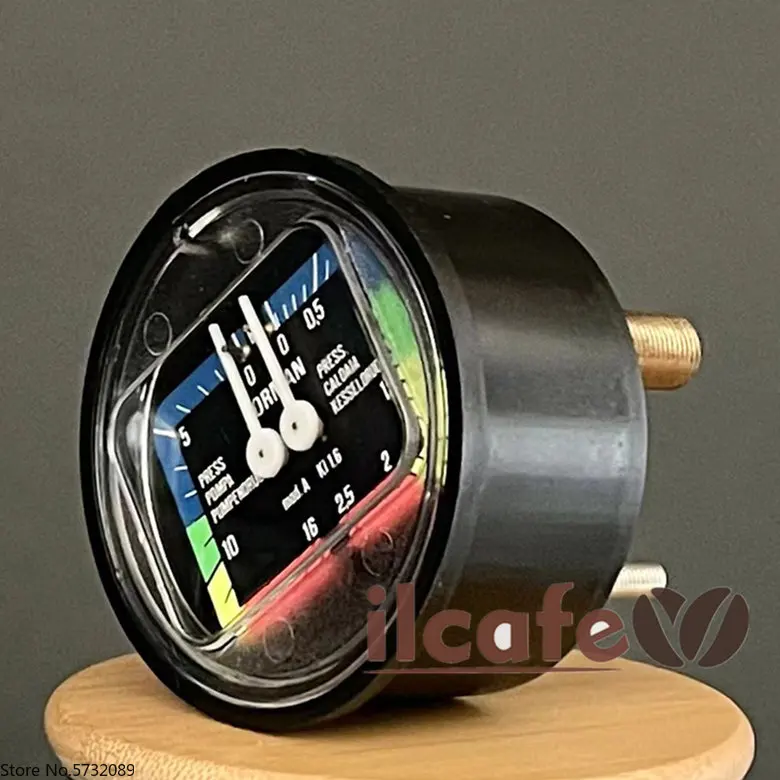 Semiautomatic coffee machine double needle pressure gauge accessories