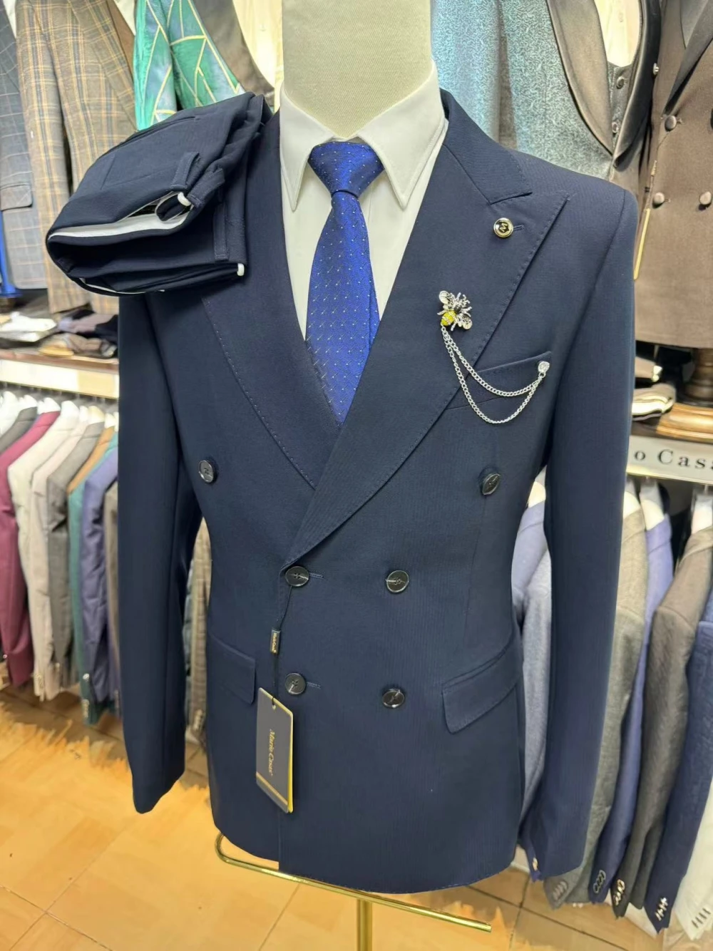 Abito classico da uomo con risvolto a punta in 2 pezzi, affari lisci, personalizzato, disponibile, set, festa decente, abbigliamento quotidiano da sposo di alta qualità