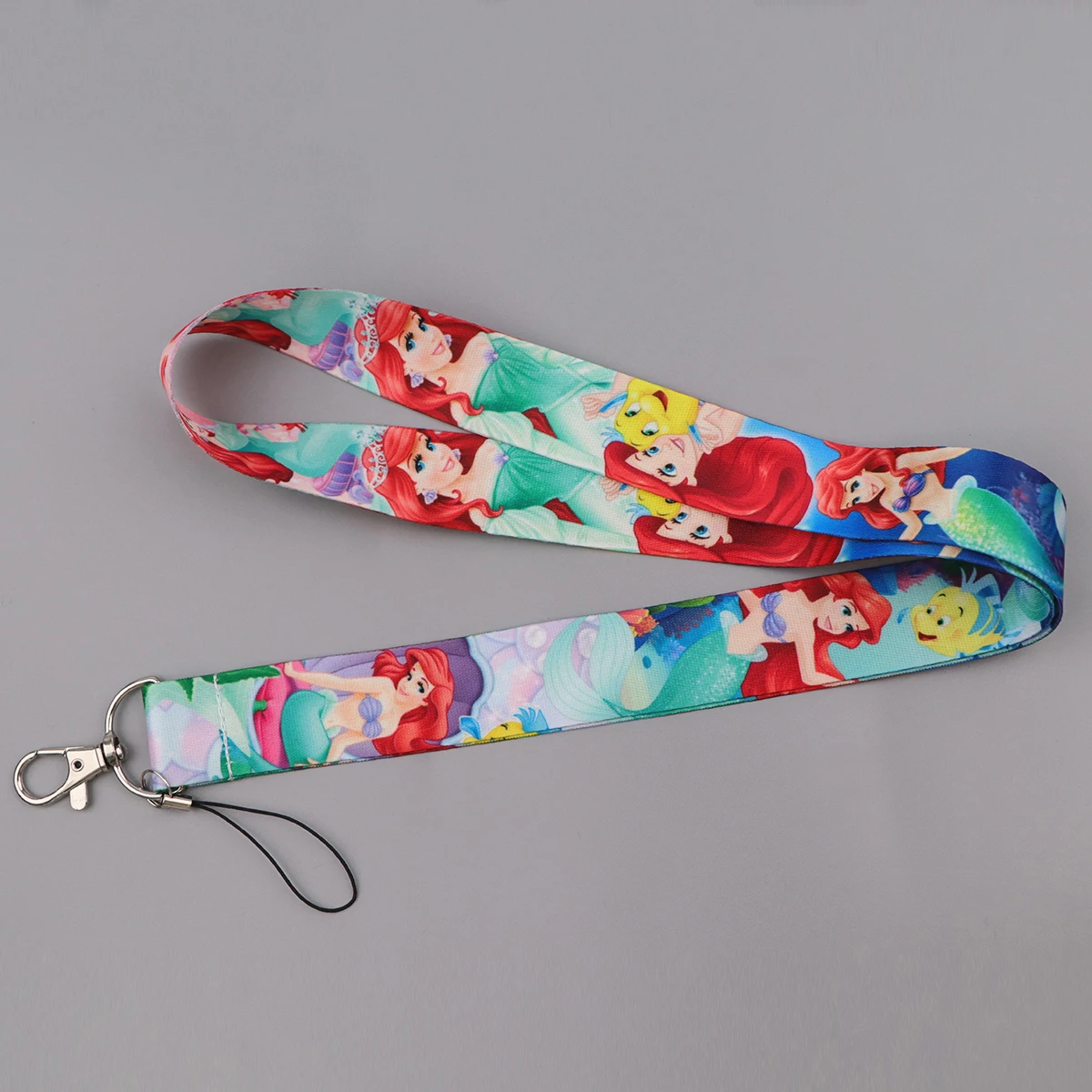 Pretty Princess Cartoon Lanyard Keychain Credit Card Holders Keycord Key Holder DIY Hanging Rope Phone Accessories