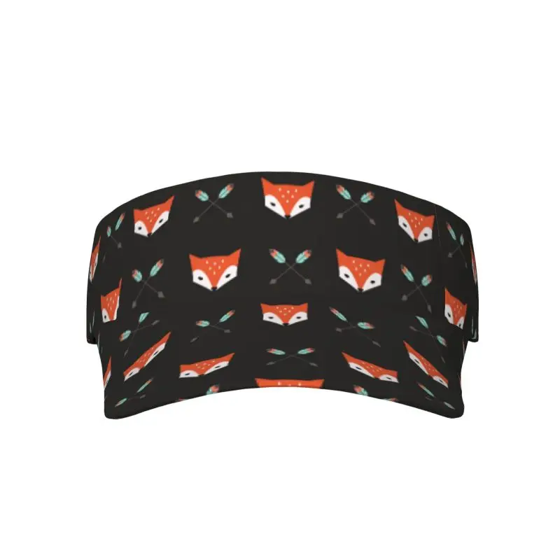 Foxes and Arrows Art Sports Visor Sun Hat Lightweight Packable Cooling Baseball Hat Adjustable Wide Brim Cap for Running Tennis