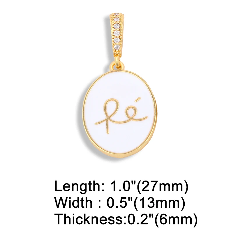 OCESRIO DIY Small Enamel Love FE Oval Pendants For Women Multiple Colour CZ Star Necklace Charm Jewelry Making Supplies pdta058