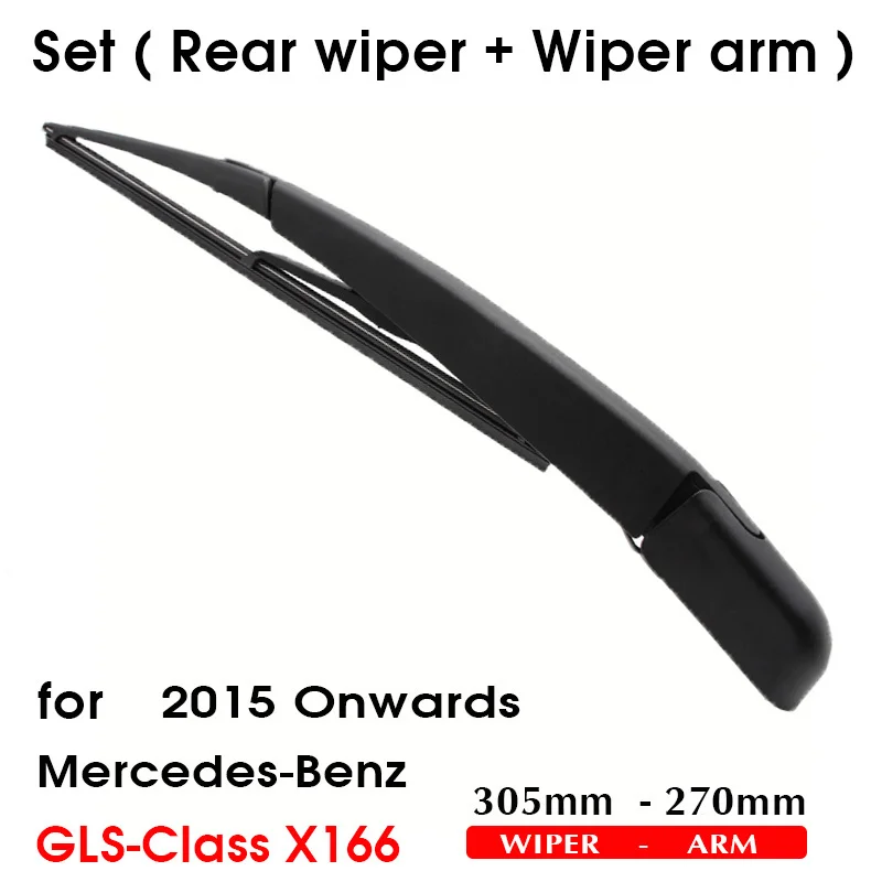 Car Rear Windscreen Windshield Wiper Arm Blades Natural Rubber For Mercedes Benz GLS-Class X166 305MM 2015 2016 2017 2018 2019