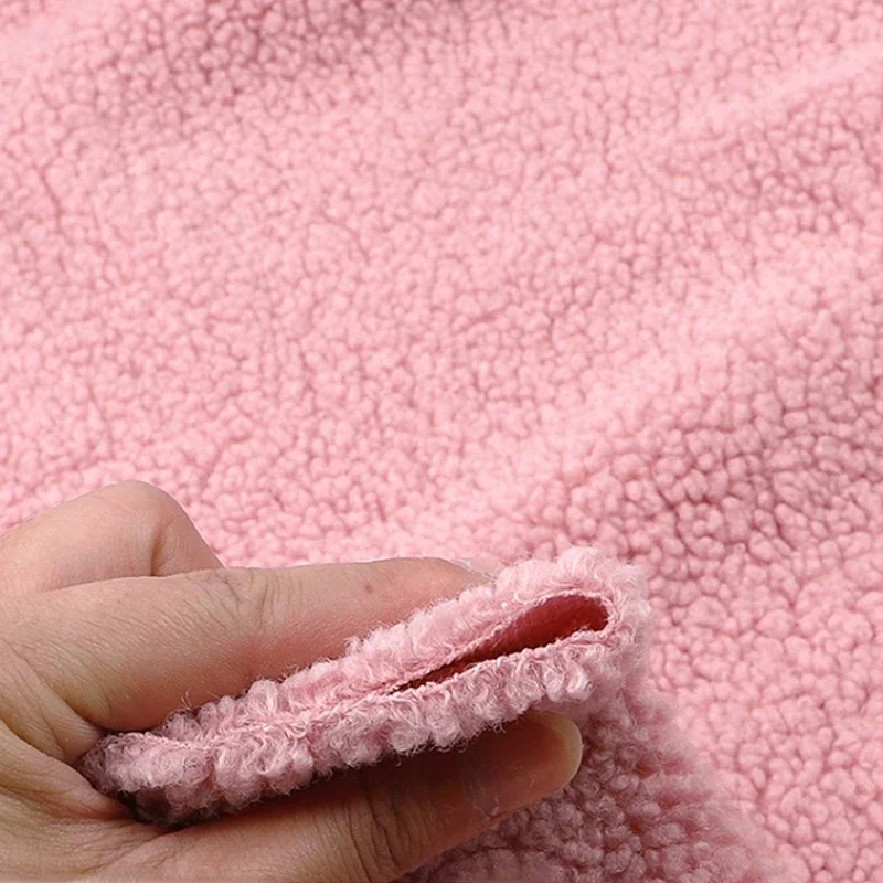 45cmx50cm Lamb Wool Fabric Thickening Warmth Coral Fleece Plush Sweater Blanket Coat Doll Lining DIY Apparel Sewing FabricTJ8548