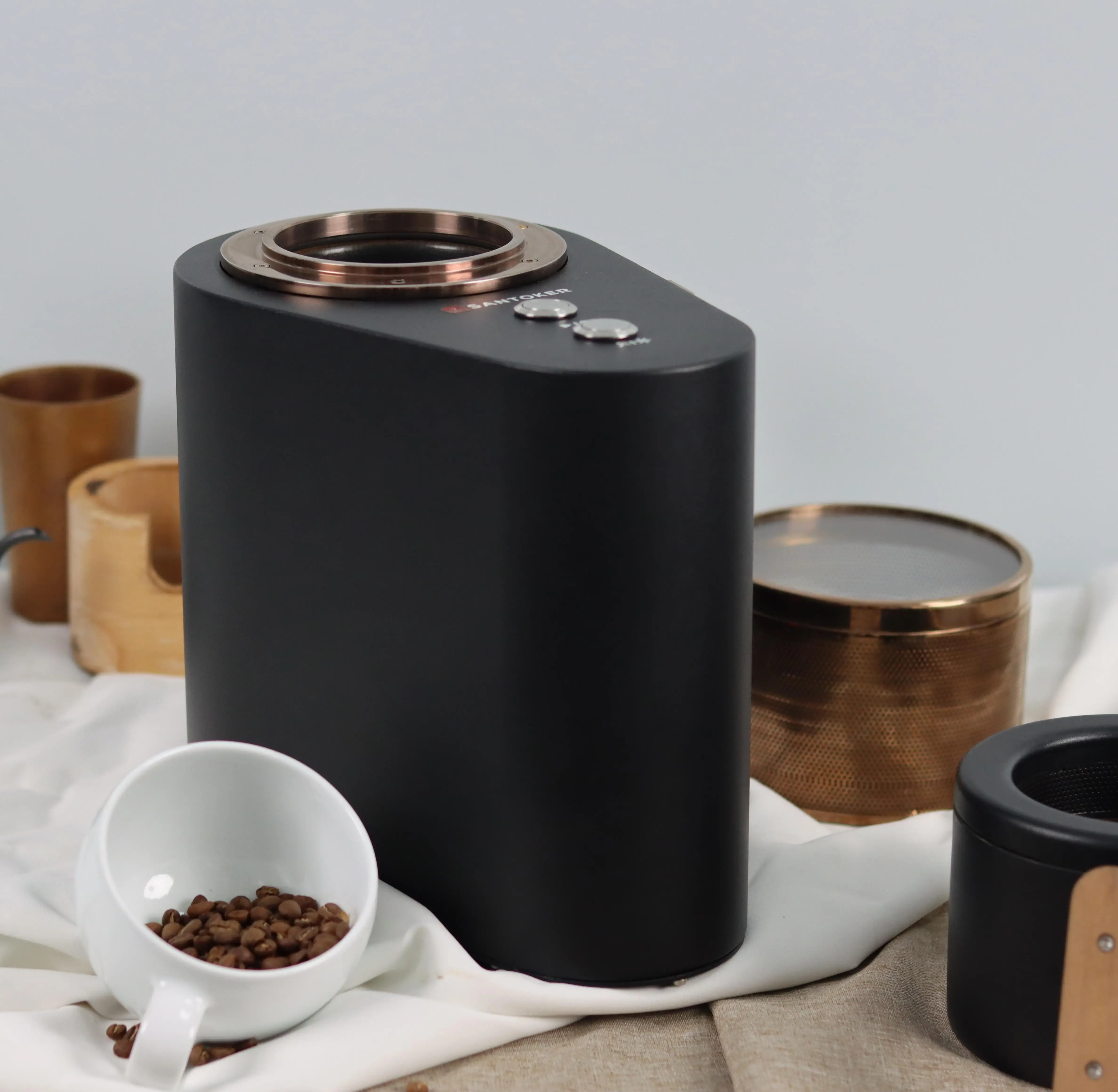 Santoker Q10 Mini 50g 100g 200g Fully Hot Air Coffee Roaster Machine Automatic Sample Coffee Beans Roasting