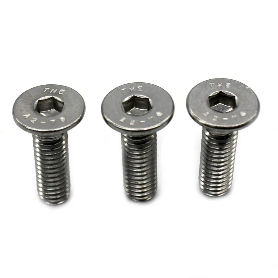 

188 Stainless Steel Hex Drive Flat Screw M5 x 0.8 mm Thread 12 mm Long Packs of 100