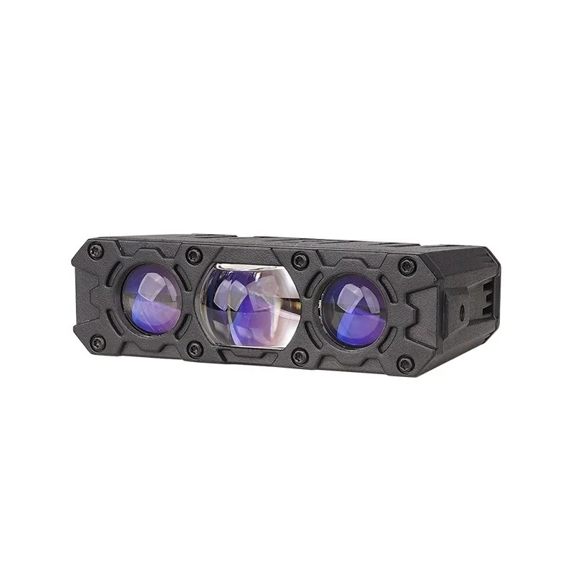 EV600 Three Eyes High Power 74W Waterproof BI-LED Auxiliary Projector Lens with Universal Brackets Universal Car Grille Light