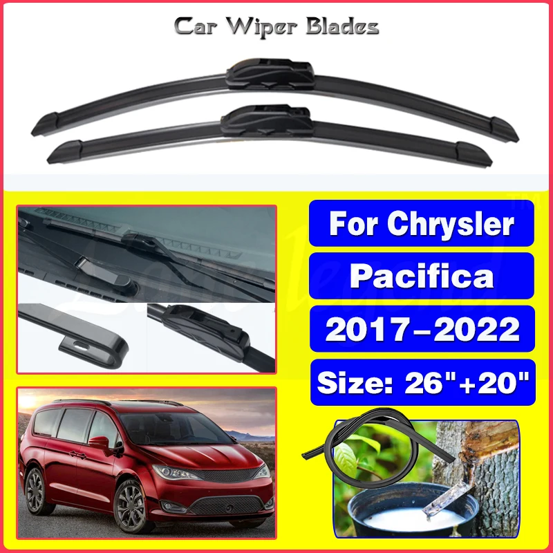 

Car Wiper Blades For Chrysler Pacifica 2017 2018 2019 2020 2021 2022 Front Windshield Windscreen Windows Car Accessories 26"+20"