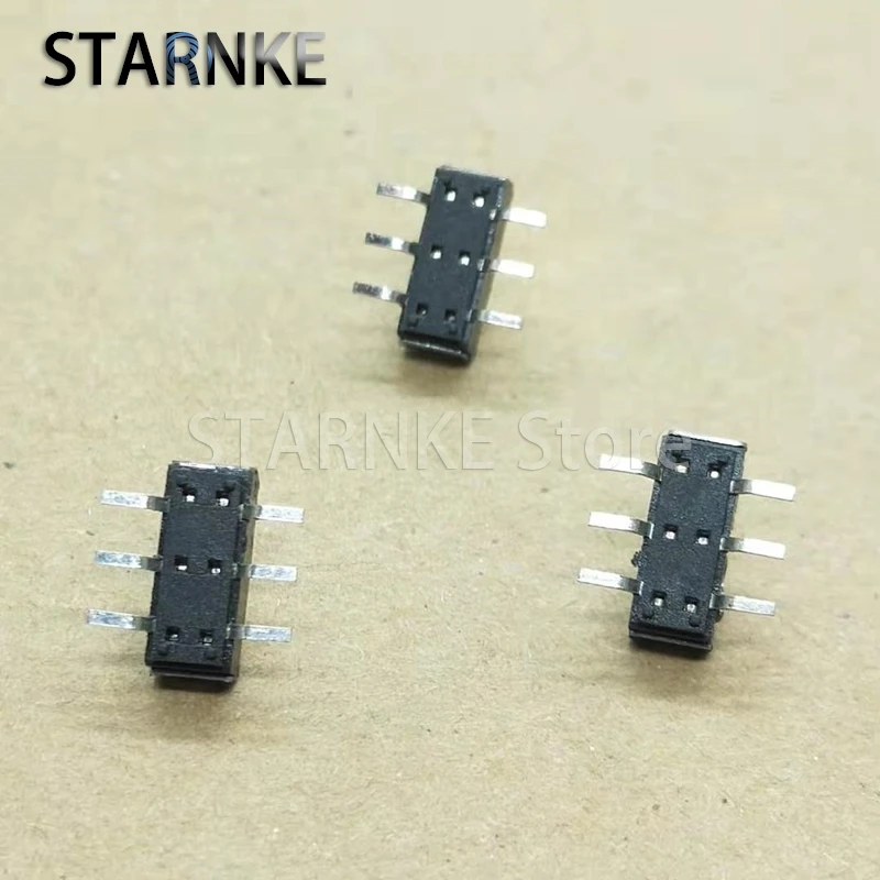 50PCS MS22D 6Pins 2 Position SMD Toggle Switch Small Sliding Switch Handle Height 2MM Microswitch