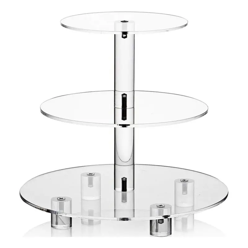 

ABJI-3 Tier Acrylic Cupcake Stand,Rounded Cupcake Display Stand For Birthday, Baby Shower,Tea Party And Wedding Decor 25X25x25cm