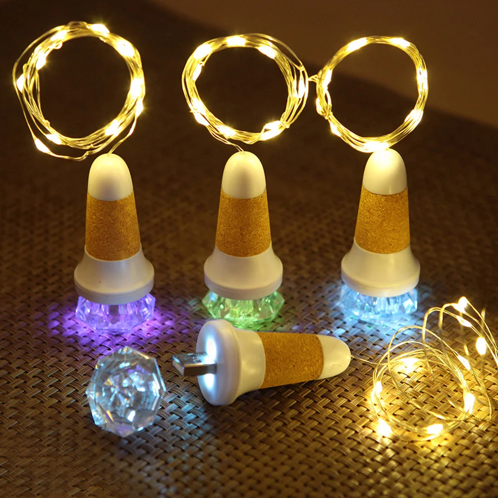 

3pcs Charging Bottle Bottle Light Cap USB Rechargeable Powered String Lights for Party Home Bar Decor