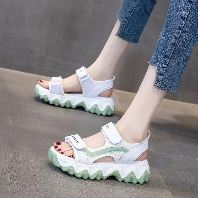 New Summer Ladies Sport Sandals Korean Version Thick Platform Shoes Casual Shoes Women Outdoor Beach Sports Sandalies Mujer