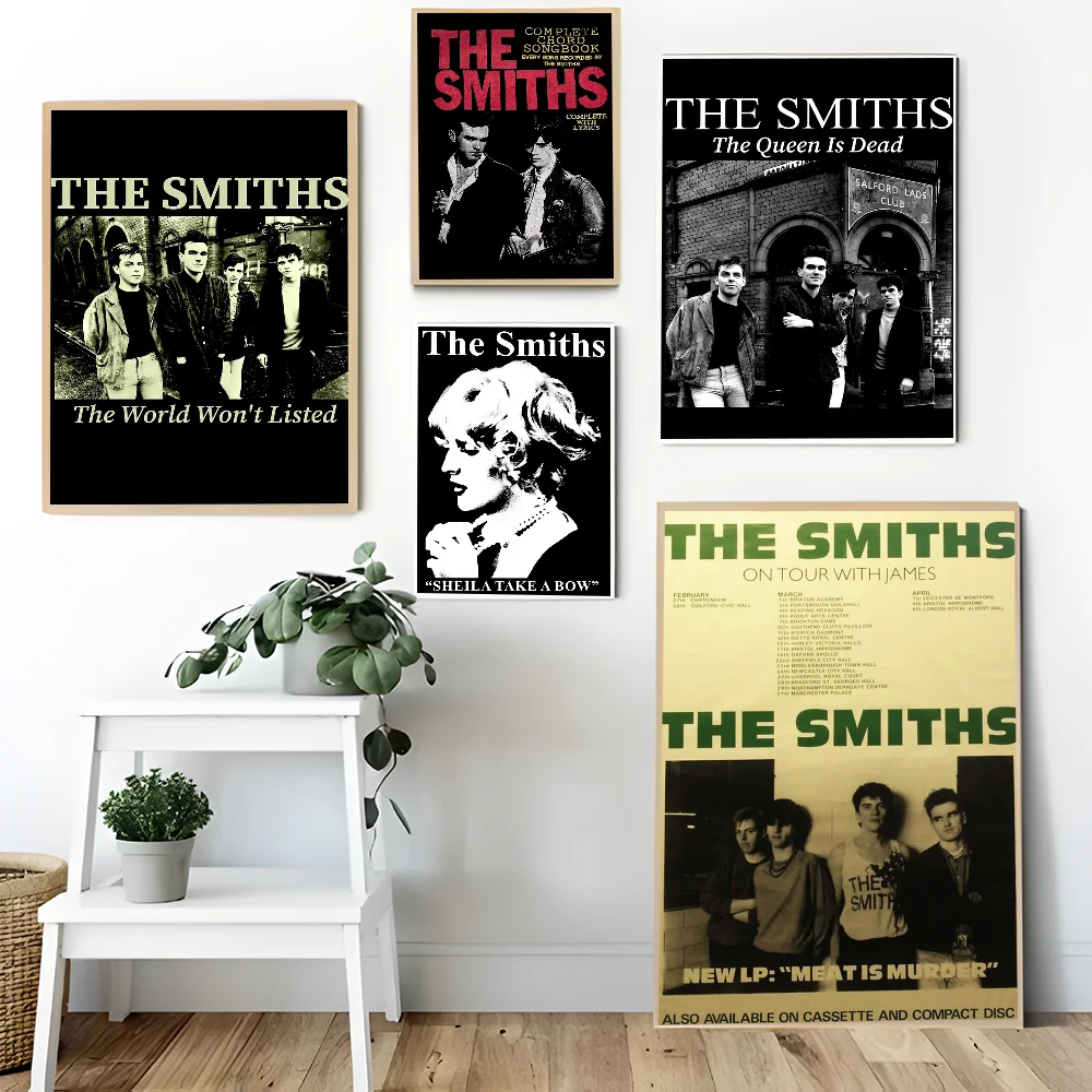 The S-Smiths Music Classic Vintage Posters Waterproof Paper Sticker Coffee House Bar Home Decor