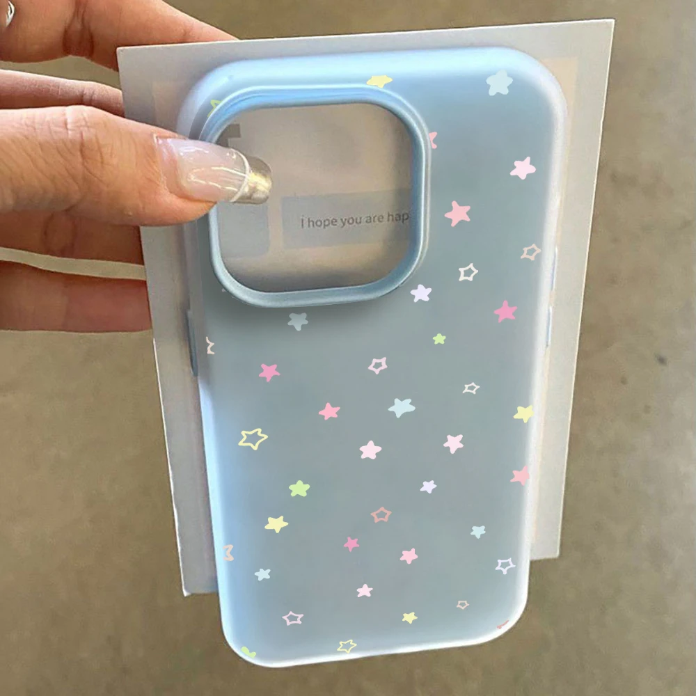 Für Samsung Galaxy S21 S26 S25 S24 S23 S22 Ultra Plus FE Hülle, Bonbonfarbene Stern-Cover für A37 A36 A54 A55 A56, stoßfeste Schutzhülle – Detail 3