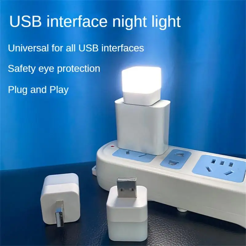 1/5/10Pcs Led Light Mini USB Night Light Lamp Warm White Eye Protective Book Reading Lamp Lighting Lamps Bedroom Lights Room