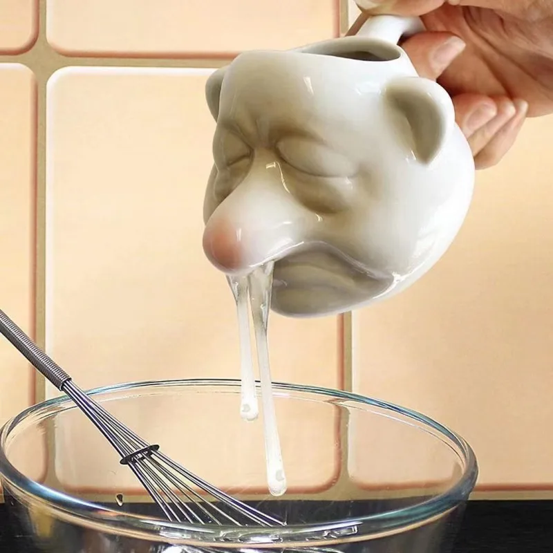 Ceramics Kitchen Novel Kitchen Accessories Runny Dwarf Big Nose Creative Kitchenware Egg White Separator Tools Gadgets Dining