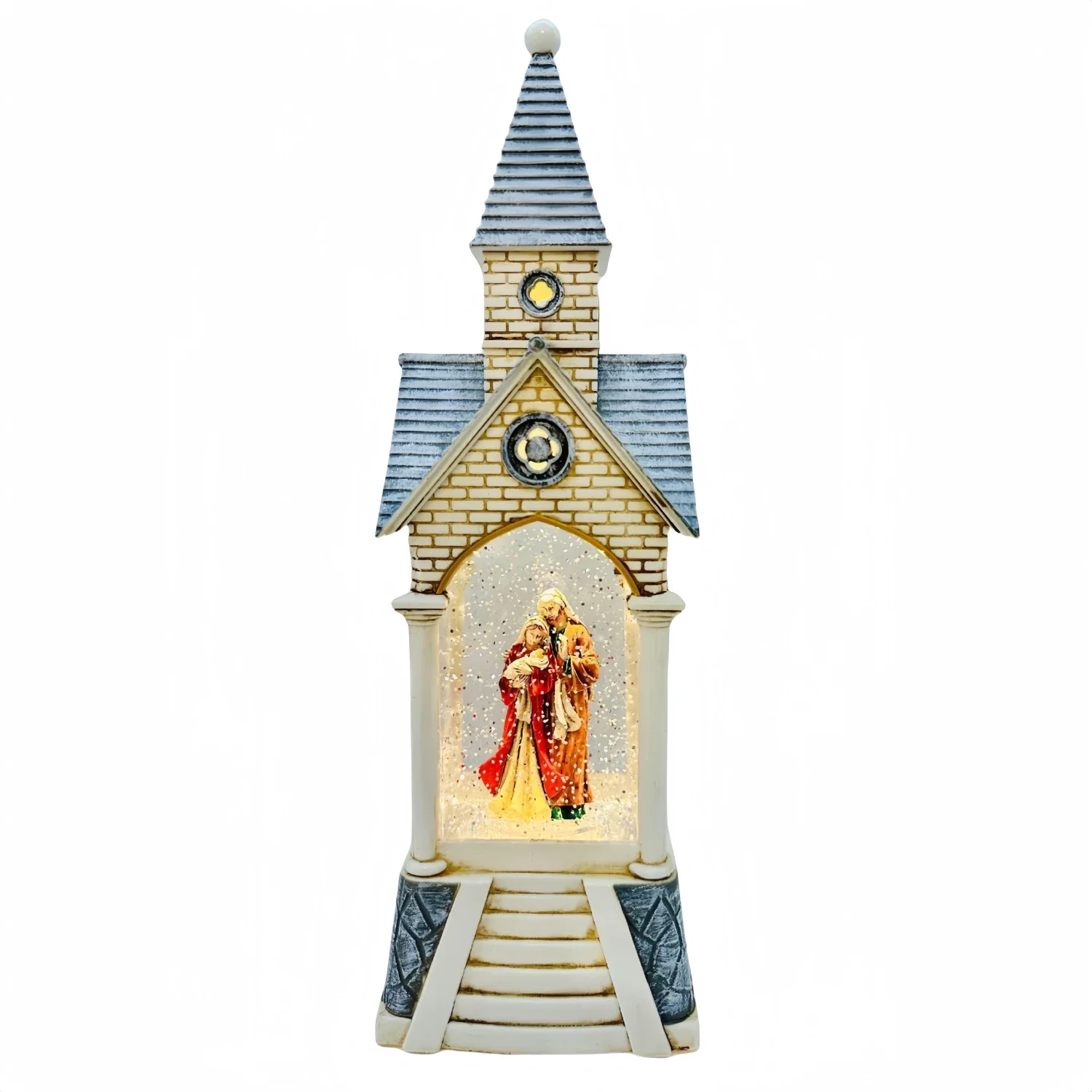 Top Selling Lumind Angel Decoration Christmas Lights Battery Operated Small Church house Lamp Desktop Christmas lantern