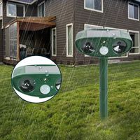 Animal Repeller Solar Powered Repellent Led Flashing Lights Motion Sensor Outdoor Waterproof Farm Garden Yard