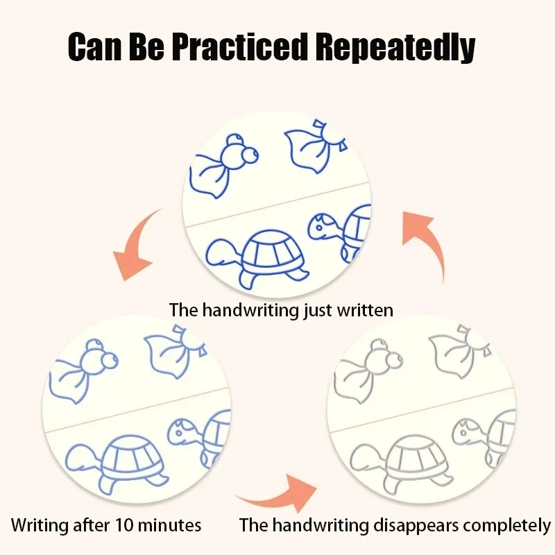 Free Shipping Magic Copy Book Free Wiping Children Kid Writing Sticker Practice English Copybook For Calligraphy Montessori Gift