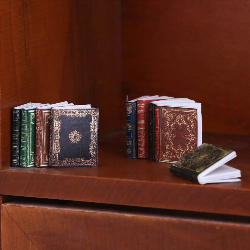 Zabawki dla lalek Retro klasyczny notatnik w stylu europejskim Mini książki Dekoracja domku dla lalek Miniatura — zdjęcie 3