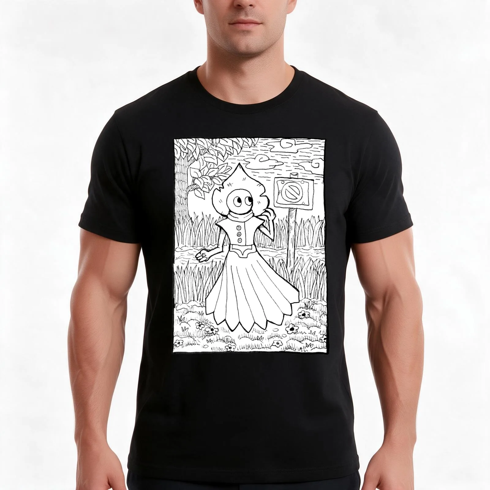 Flatwoods Fella T-Shirt, Summer Casual Cotton Tee, Oversized Streetwear Tops, Vintage Graphic Print, Loose Fit Short Sleeve