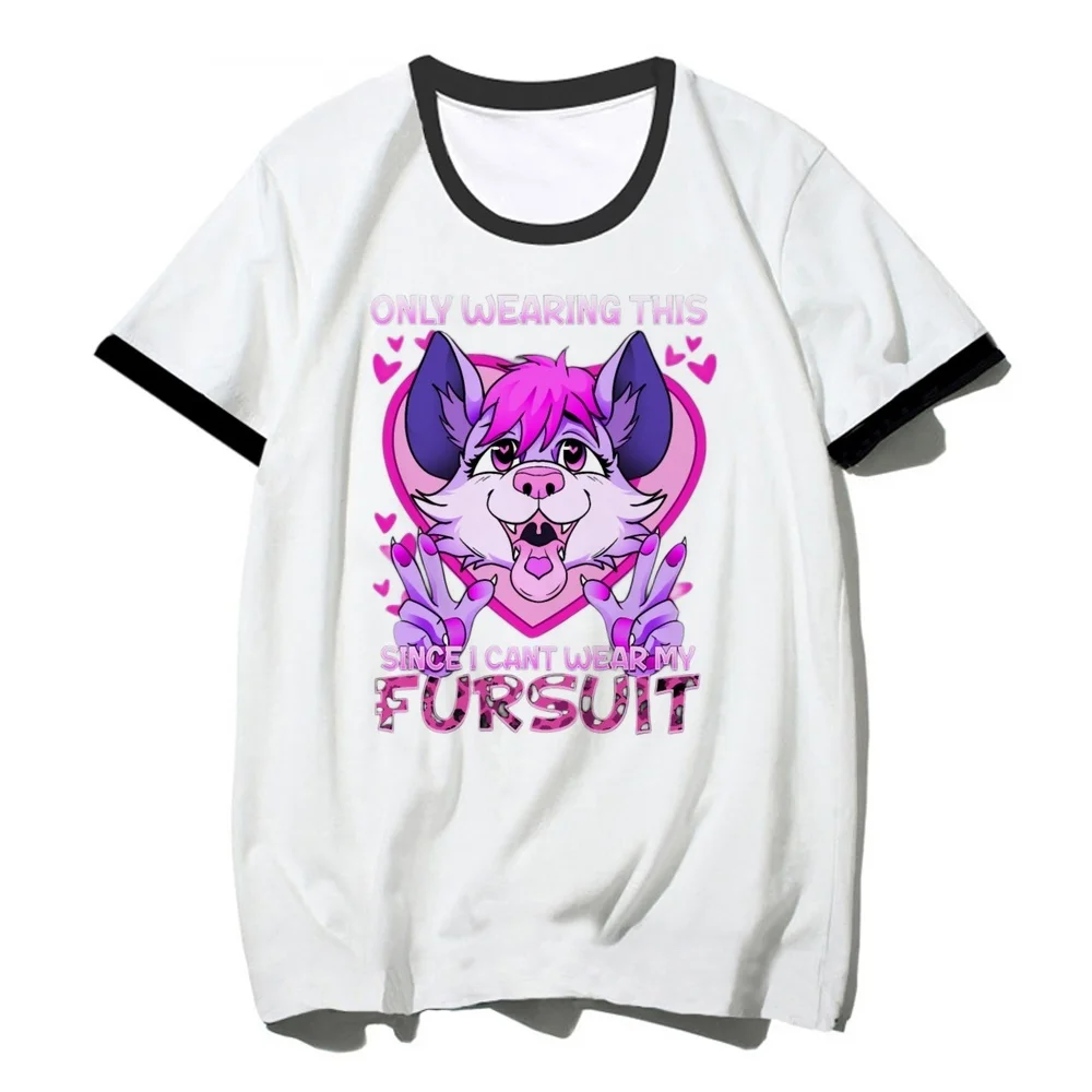 Furry shirt teen streetwear japanese graphic Psychedelic 80s shirt kawaii japan streetwear cute gyaru